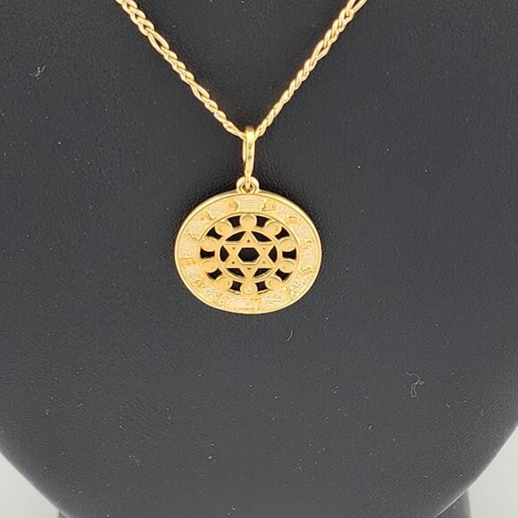 Brand New Brazilian 18k Gold Filled Star Of David Necklace - Picture 1 of 8